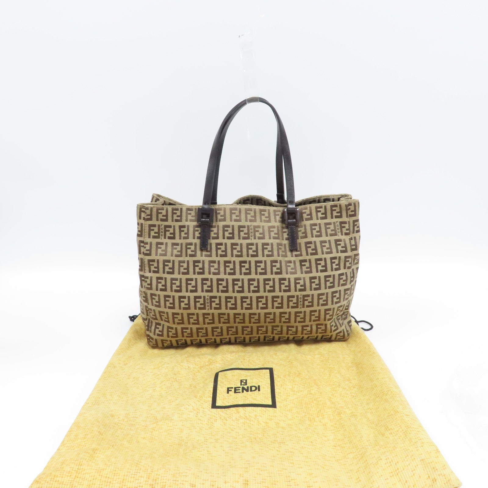 FENDI 【激減優惠】帆布Hand Bag手挽袋啡色