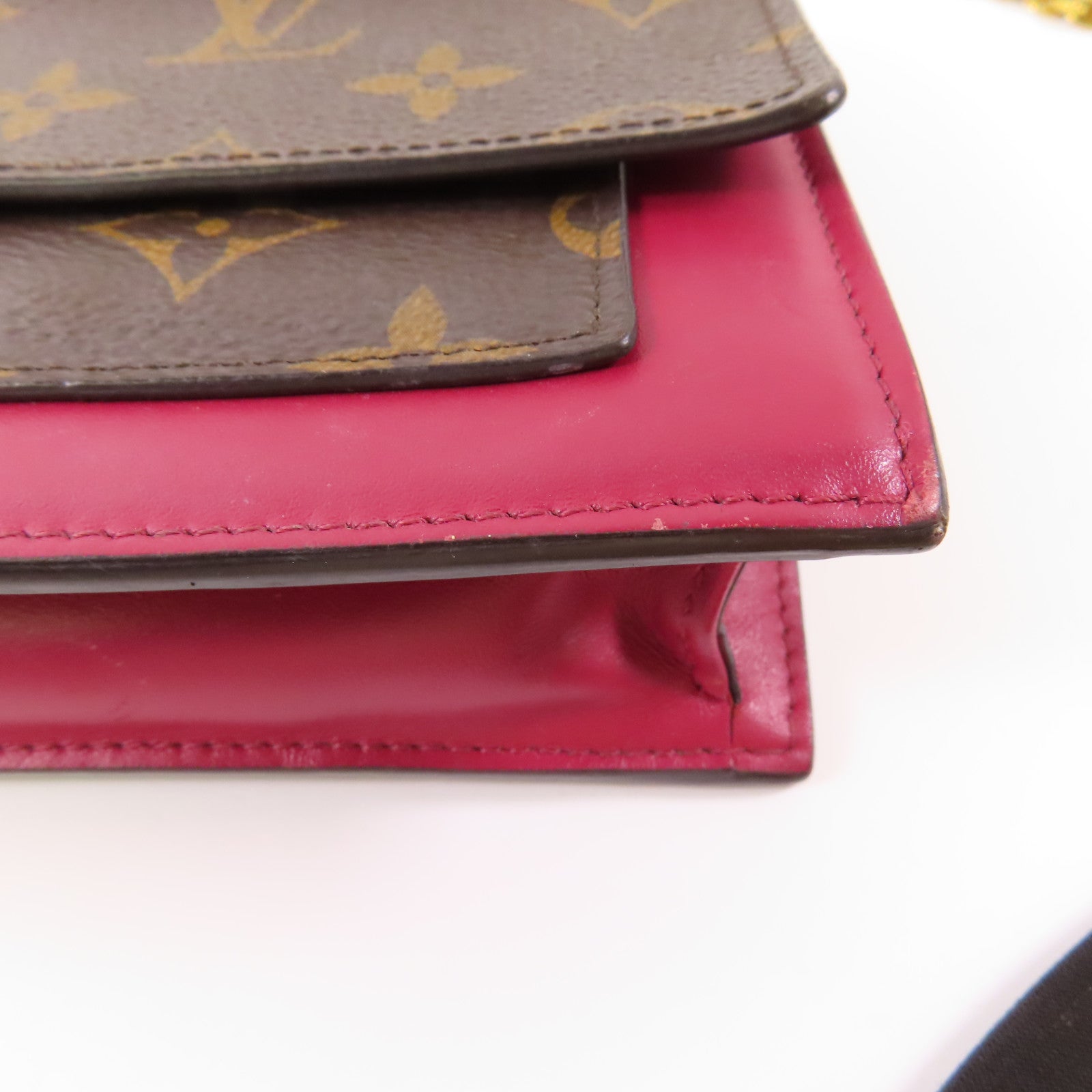 LOUIS VUITTON LV GHW Portefeuille Flore Chain Shoulder Bag M69578 Monogram Brown