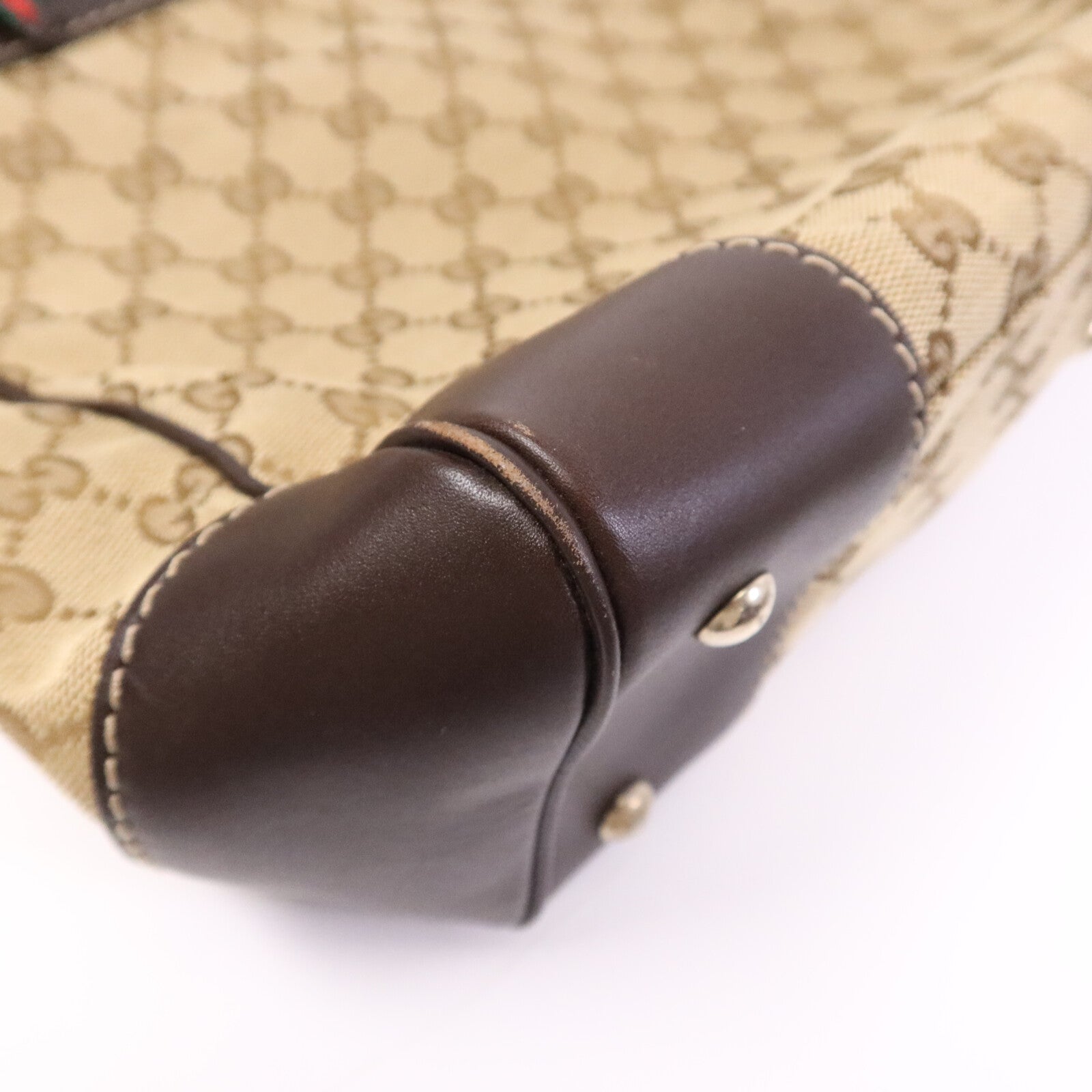 GUCCI 帆布Tote Bag金扣手挽袋