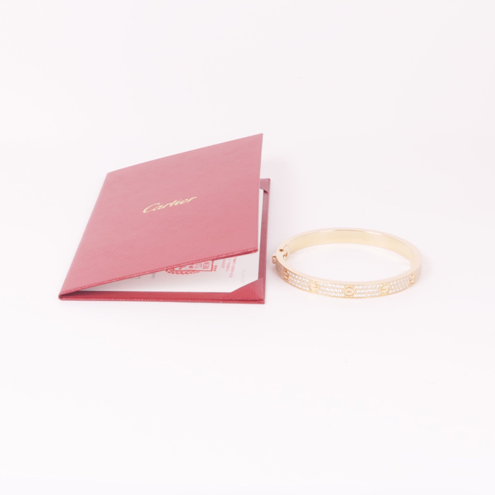 CARTIER 【激減優惠】18K玫瑰金Love Bracelet Full Diamond鑽石手鐲Cartier#17