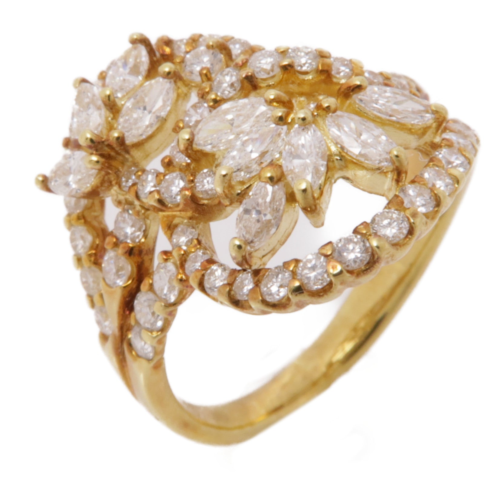 JEWELRY 【激減優惠】18K黃金Diamond Ring鑽石戒指US#5.75