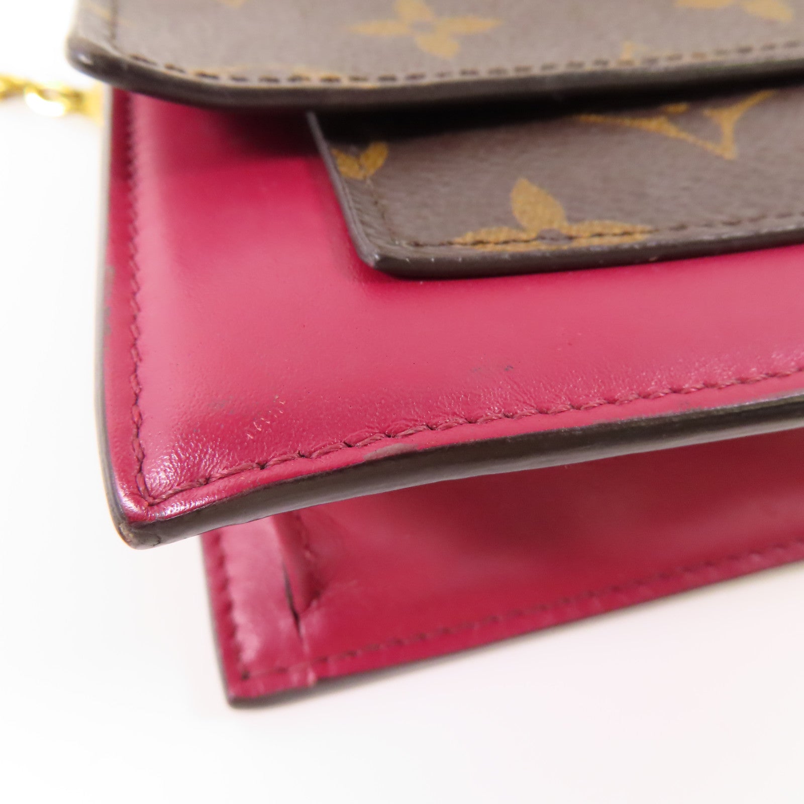 LOUIS VUITTON LV GHW Portefeuille Flore Chain Shoulder Bag M69578 Monogram Brown