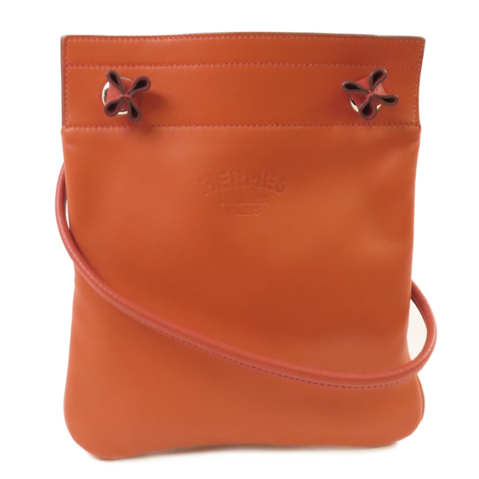 HERMES Swift皮革Aline Shoulder Bag銀扣肩背袋6C Cuiver/古銅色