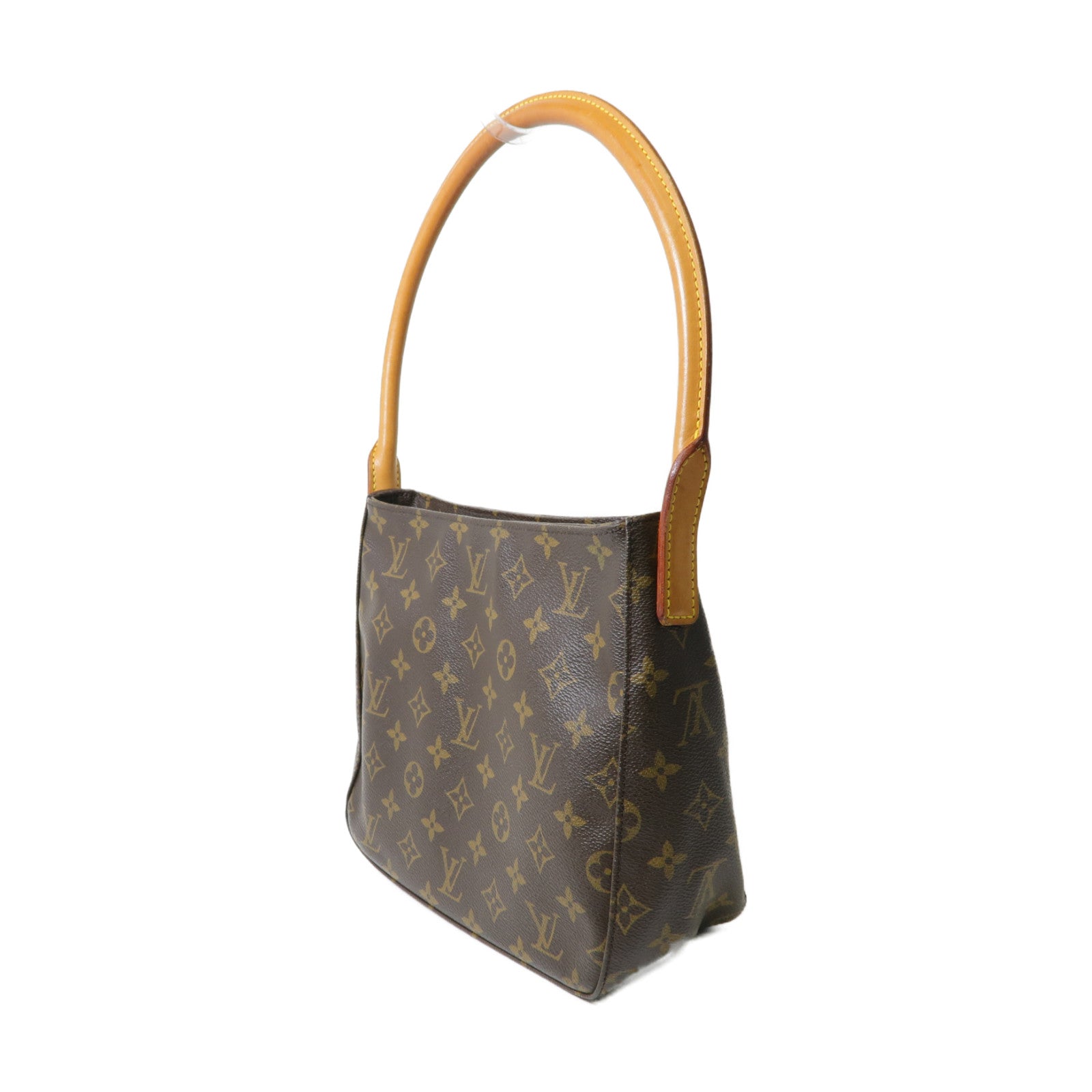 LOUIS VUITTON Monogram Looping MM金扣肩背袋啡色