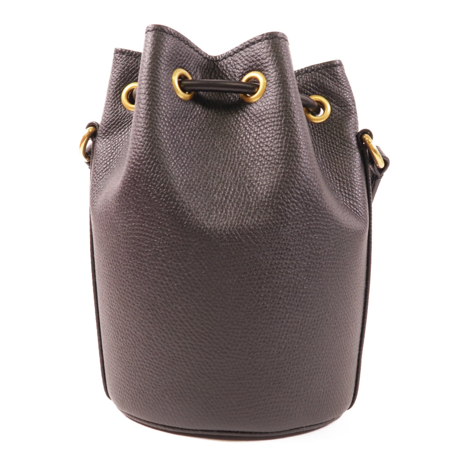 Valentino 【激減優惠】牛皮皮革V Logo Bucket Bag金扣肩背袋
