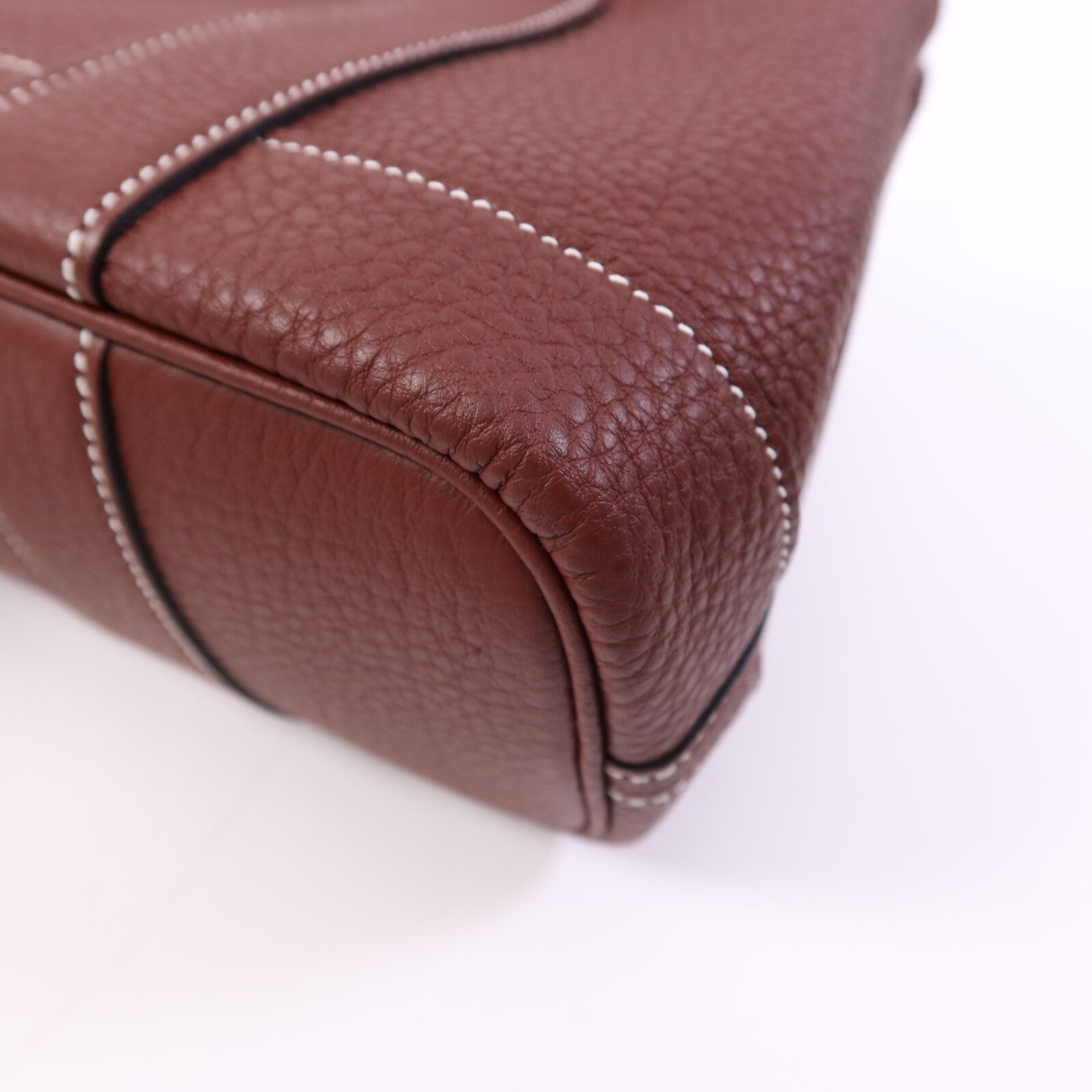 HERMES Negonda皮革Neo Garden Party 23銀扣手挽袋Rouge H