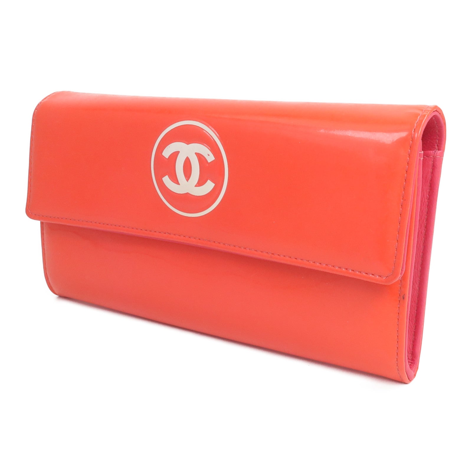 CHANEL 漆皮皮革Makeup Long Wallet長錢包