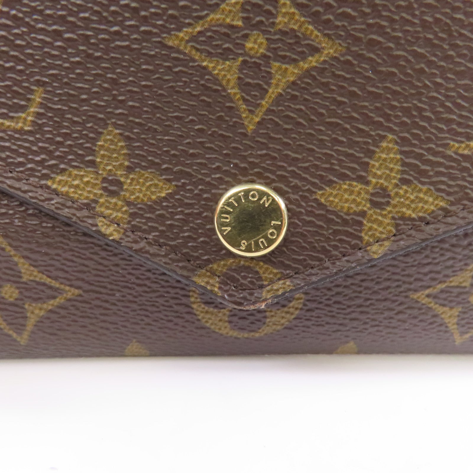 LOUIS VUITTON Monogram Long Wallet金扣長錢包棕色