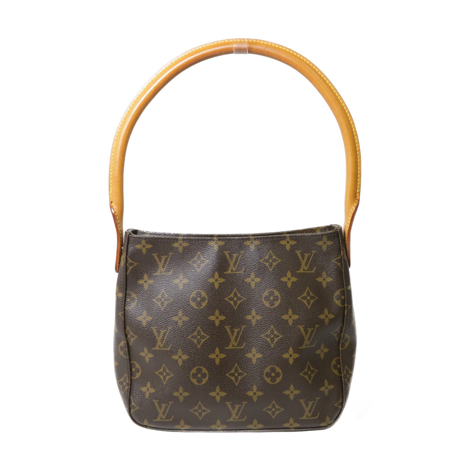 LOUIS VUITTON Monogram Looping MM金扣肩背袋啡色
