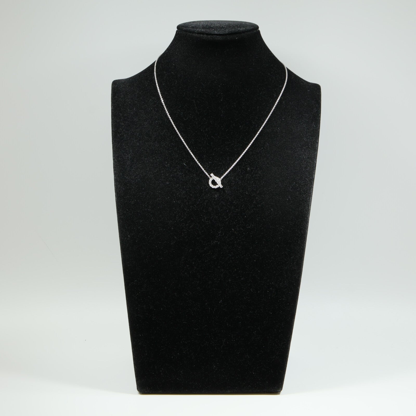 HERMES 18K白金Finesse Pendant鑽石項鍊