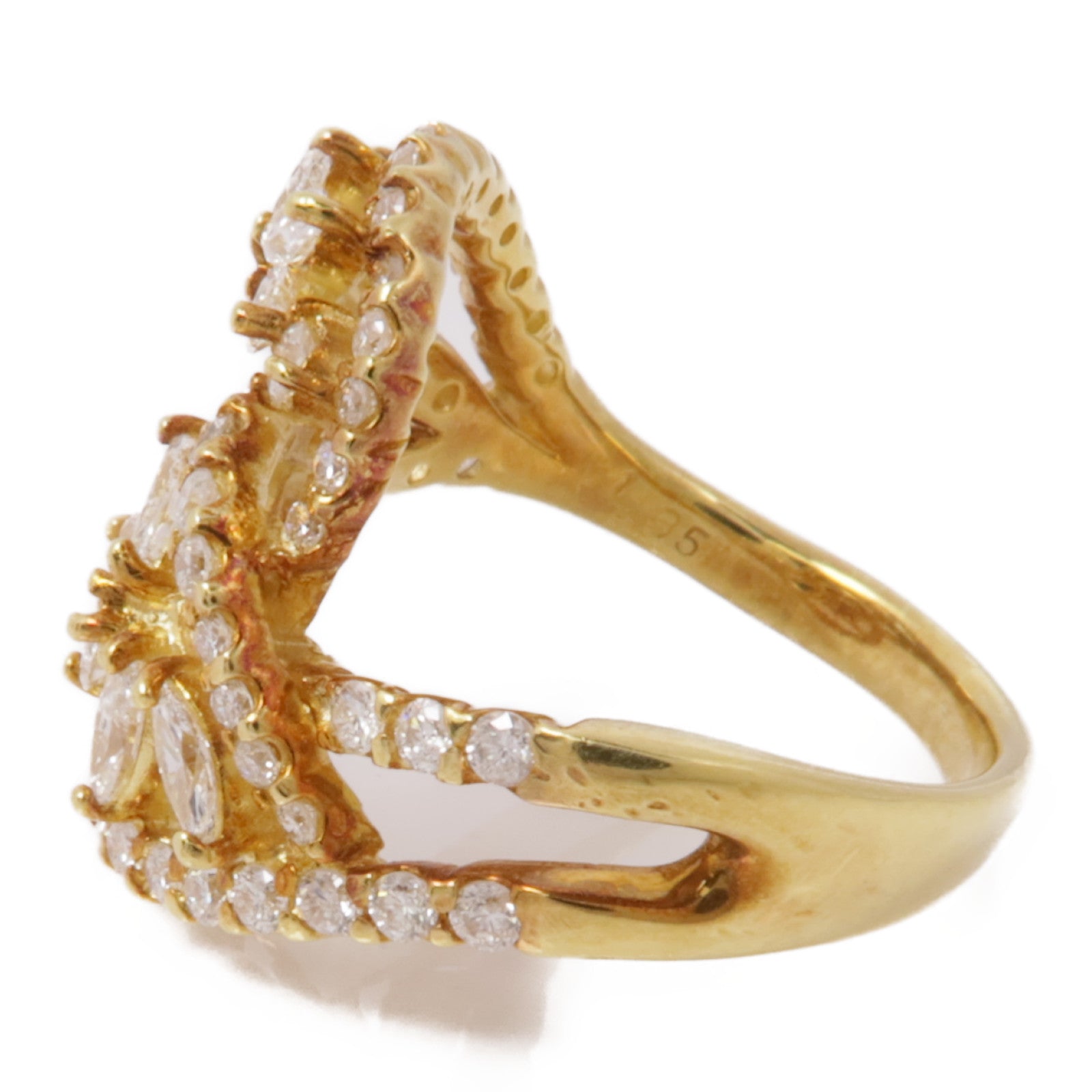 JEWELRY 【激減優惠】18K黃金Diamond Ring鑽石戒指US#5.75