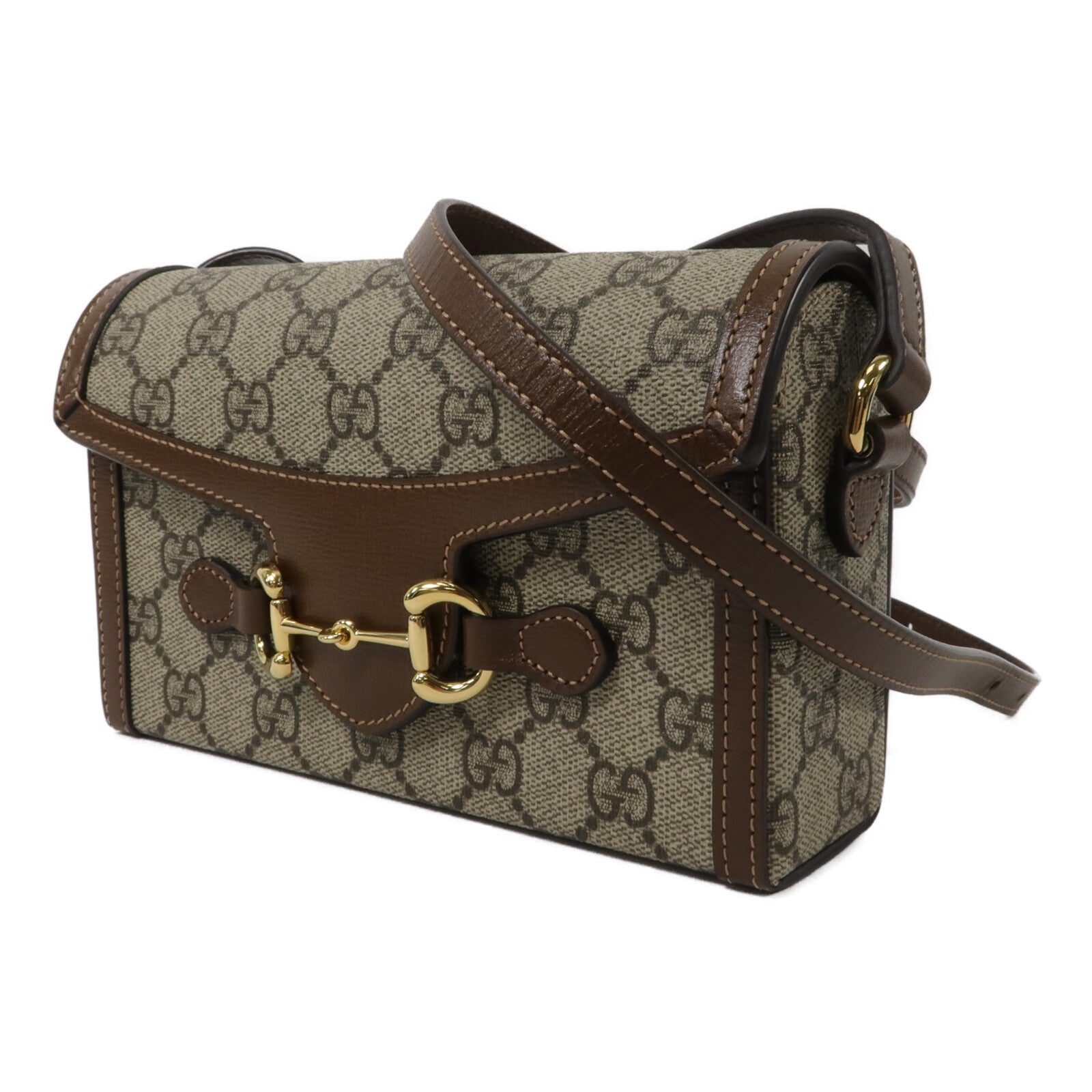 GUCCI 塗層帆布Horsebit 1955 Mini肩背袋