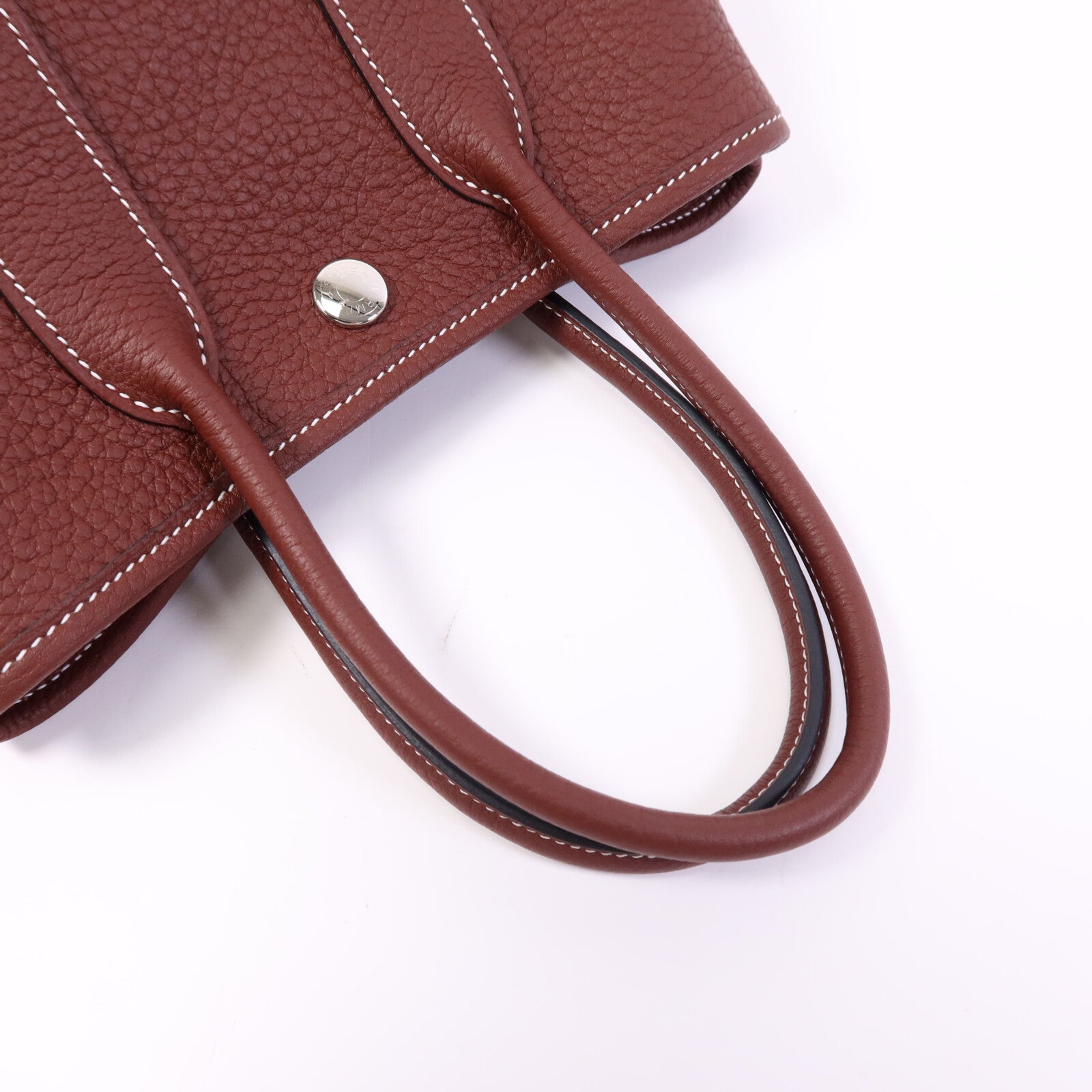 HERMES Negonda皮革Neo Garden Party 23銀扣手挽袋Rouge H