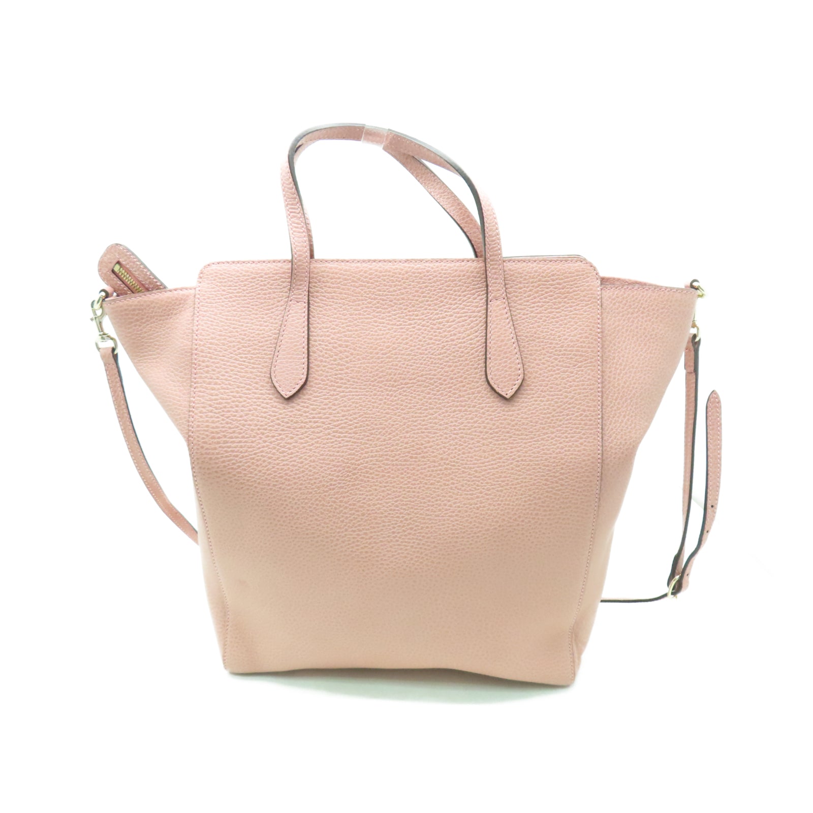 GUCCI 【清倉大減價】牛皮皮革Tote Bag金扣手挽肩背兩用袋粉紅色