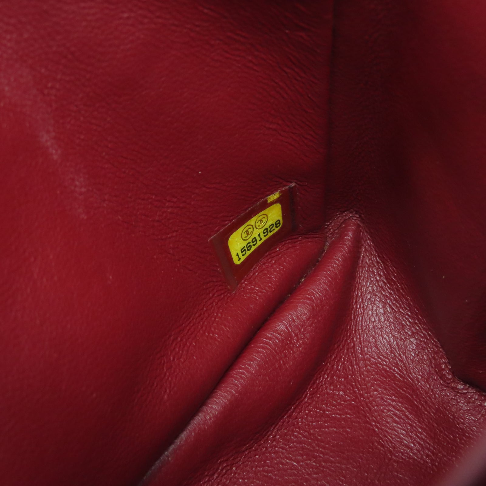 CHANEL 【清倉大減價】牛皮皮革2.55 Chain Shoulder銀扣鏈帶肩背袋紅色