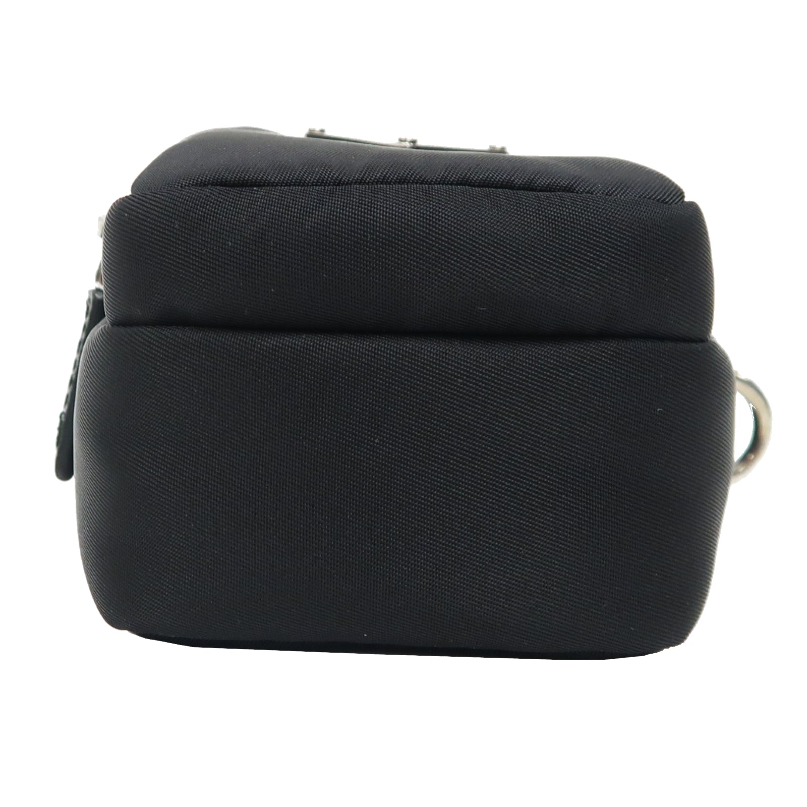 PRADA 尼龍Pouch Shoulder銀扣肩背袋黑色