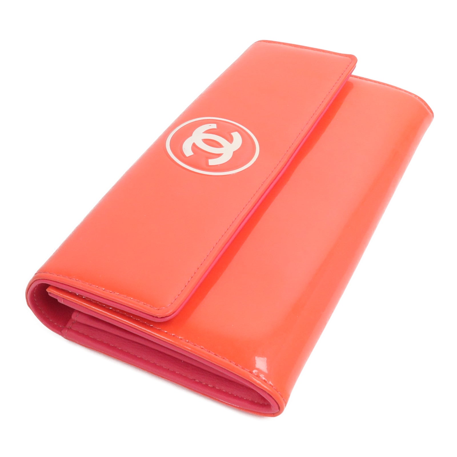 CHANEL 漆皮皮革Makeup Long Wallet長錢包