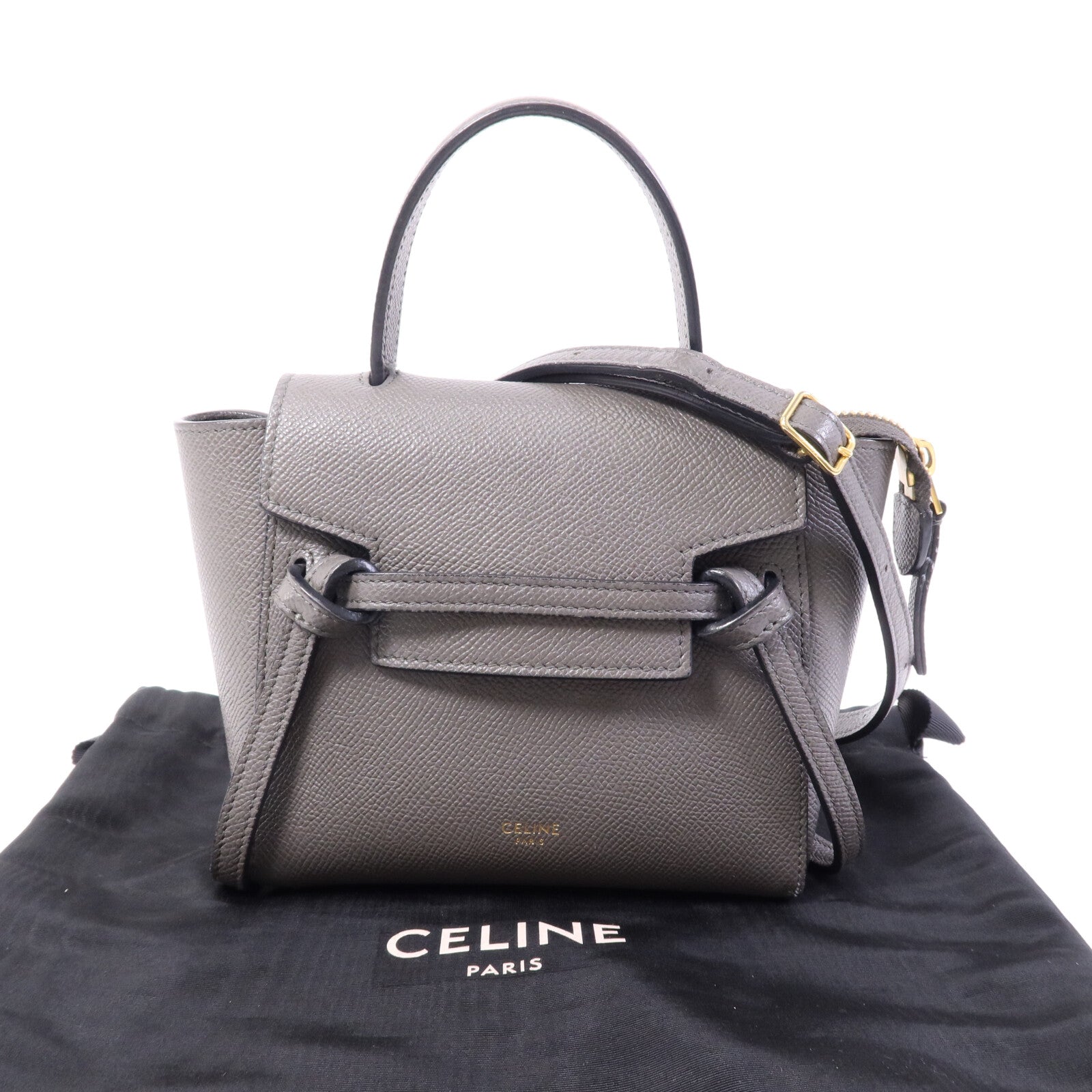 CELINE 牛皮皮革Pico Belt Bag金扣手挽肩背兩用袋