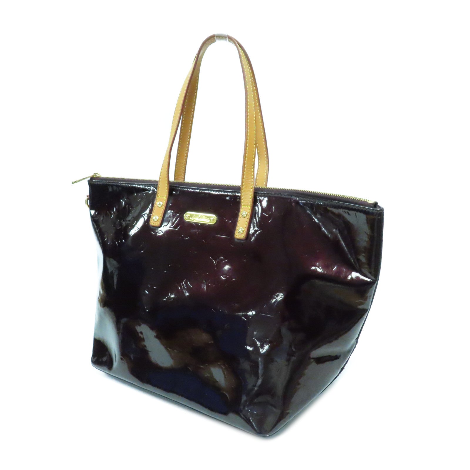 LOUIS VUITTON 【激減優惠】Vernis Bellevue PM金扣肩背袋酒紅色