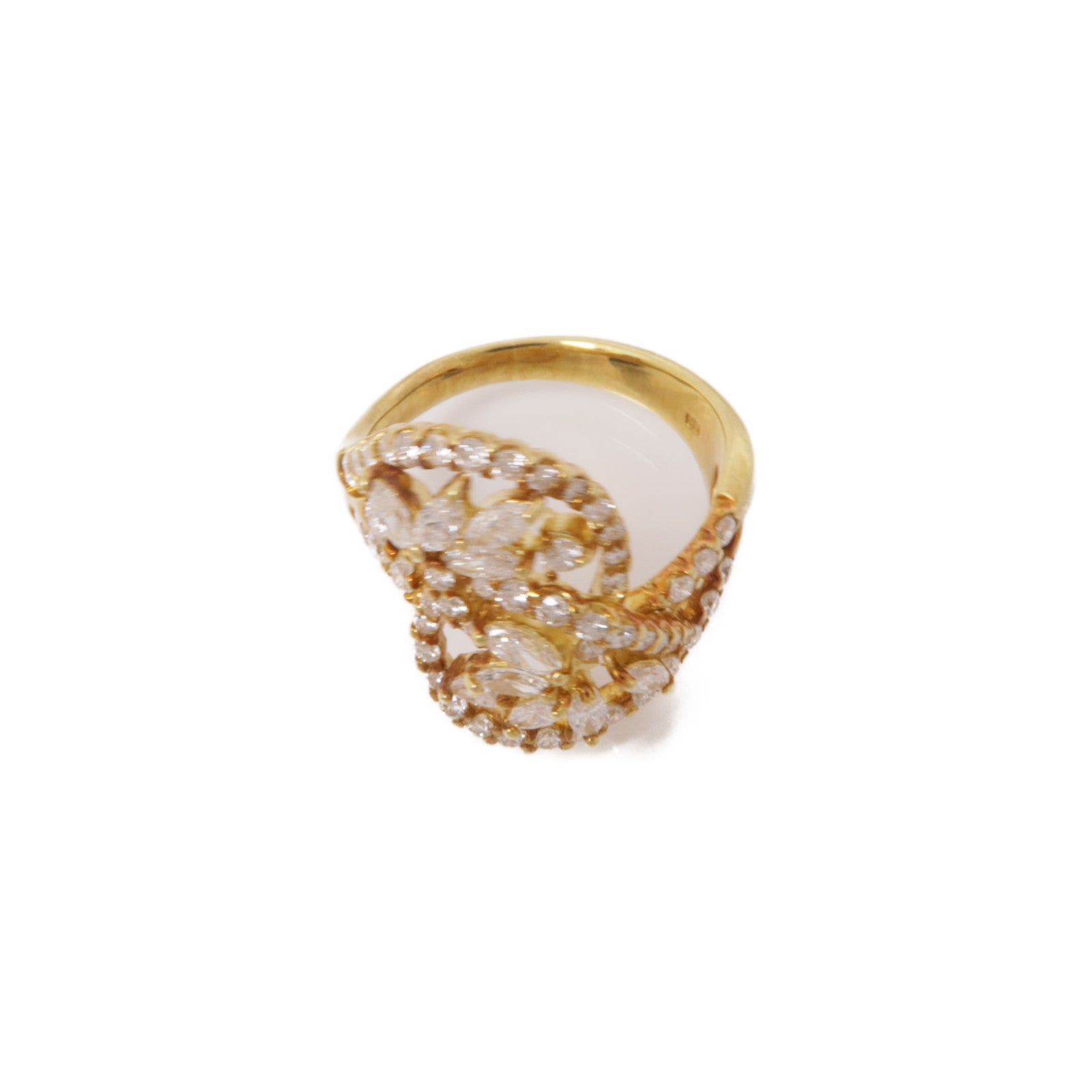 JEWELRY 【激減優惠】18K黃金Diamond Ring鑽石戒指US#5.75