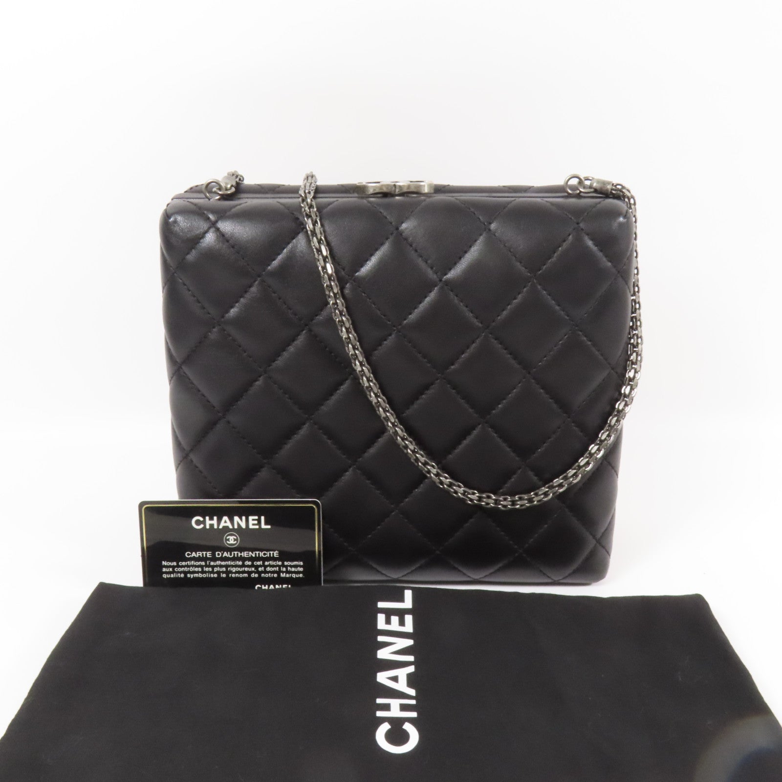 CHANEL 牛皮皮革Chain Shoulder鏈帶肩背袋