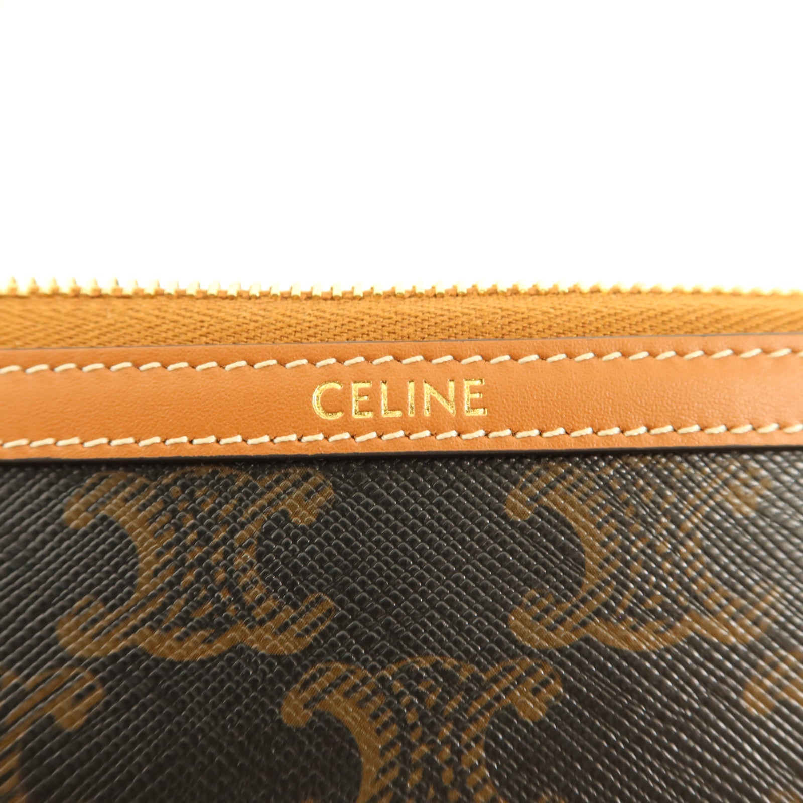 CELINE 塗層帆布Pouch金扣小袋