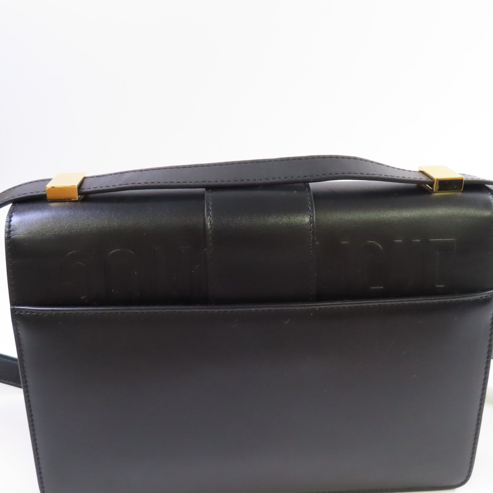 Dior 【激減優惠】牛皮皮革30 Montaigne Shoulder Bag金扣肩背袋黑色