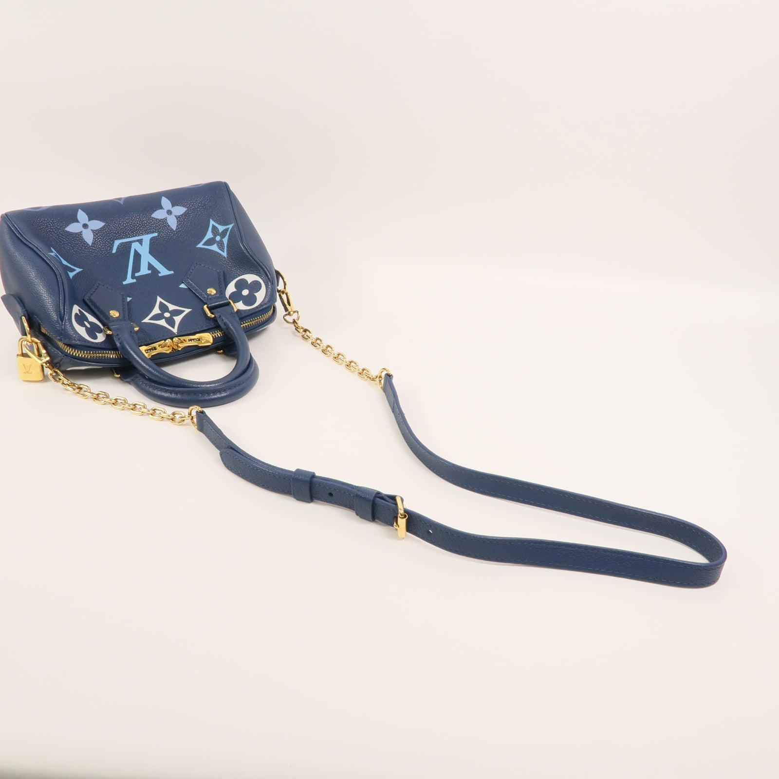 LOUIS VUITTON Monogram Empreinte Speedy Bandouliere 20手挽肩背兩用袋