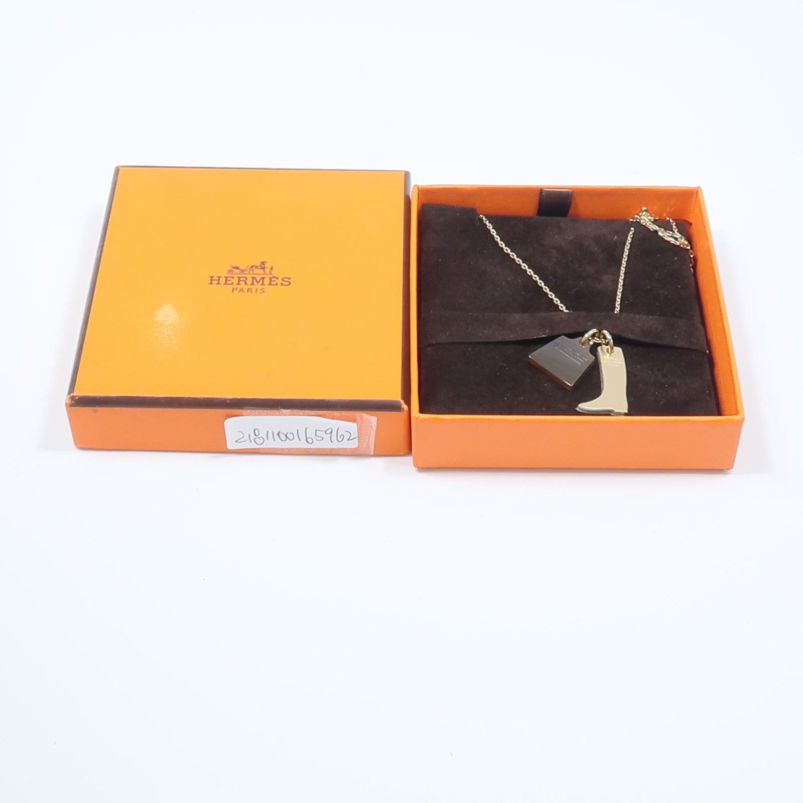 HERMES 水牛角/金屬Amulette Maroquinier Pendant項鍊