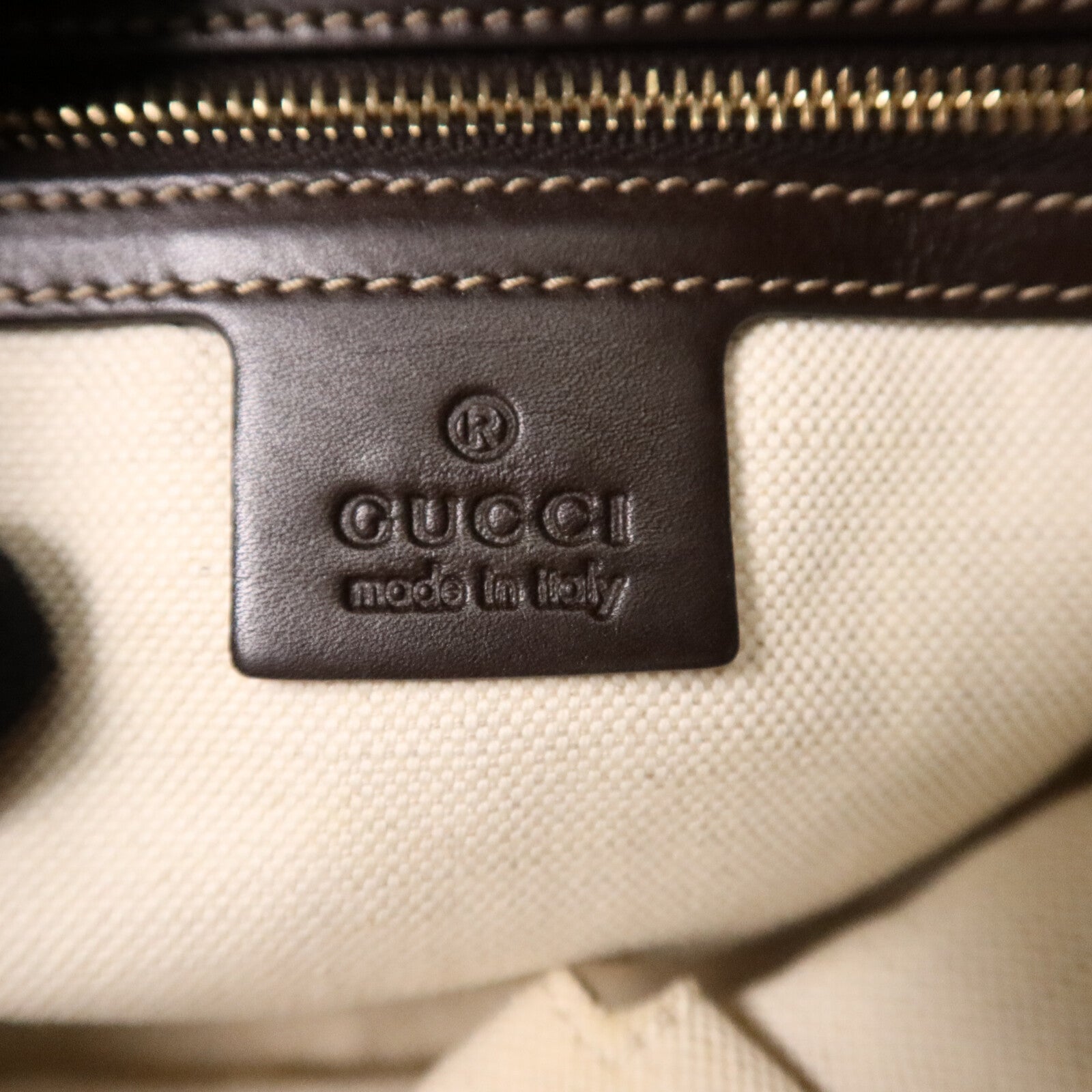 GUCCI 帆布Tote Bag金扣手挽袋