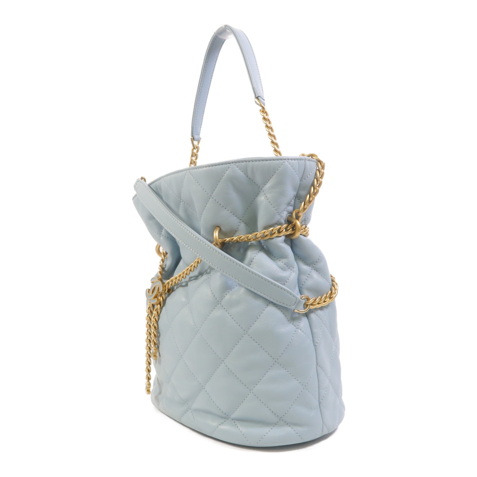 CHANEL 羊皮皮革Bucket Bag手挽肩背兩用袋