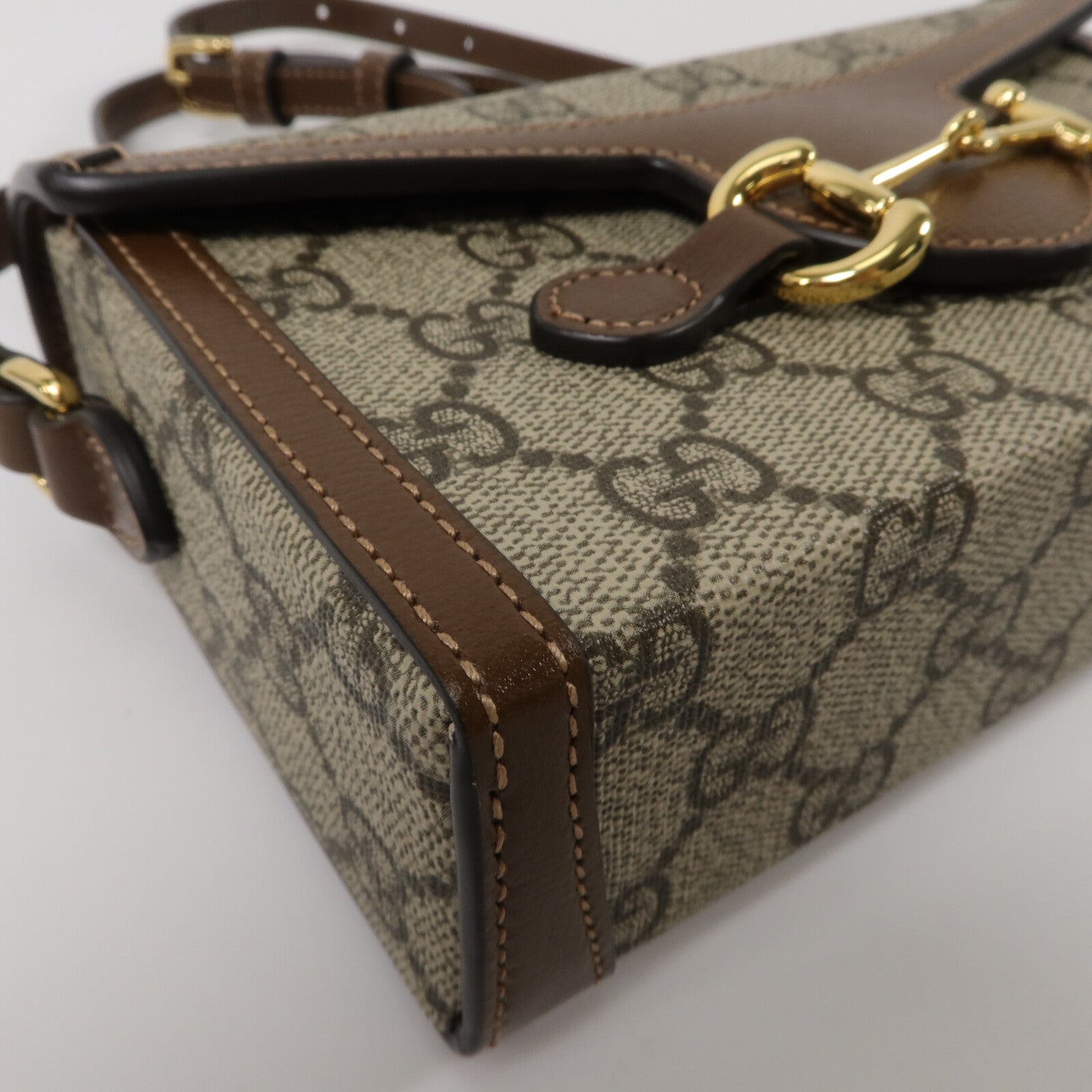 GUCCI 塗層帆布Horsebit 1955 Mini肩背袋