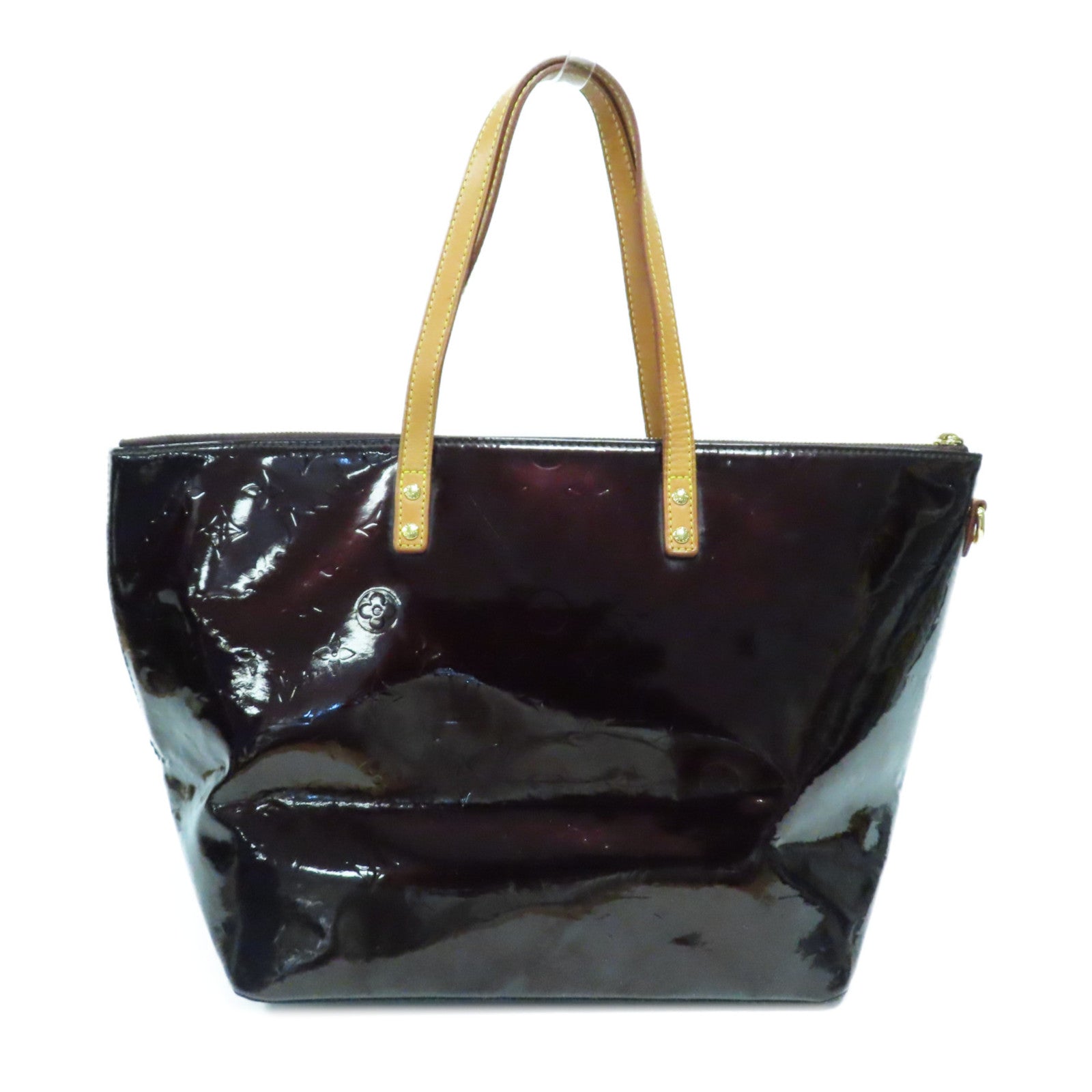 LOUIS VUITTON 【激減優惠】Vernis Bellevue PM金扣肩背袋酒紅色