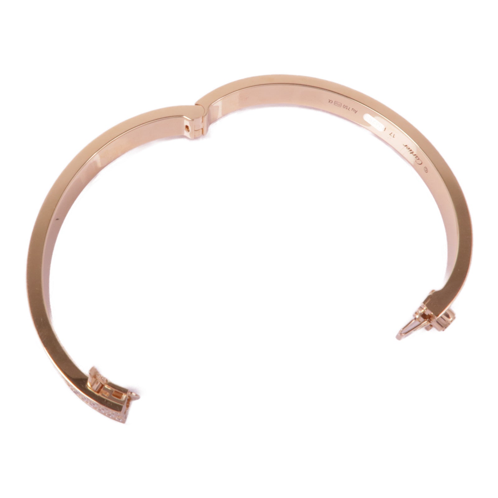 CARTIER 18K玫瑰金Love Bracelet Full Diamond鑽石手鐲Cartier#17