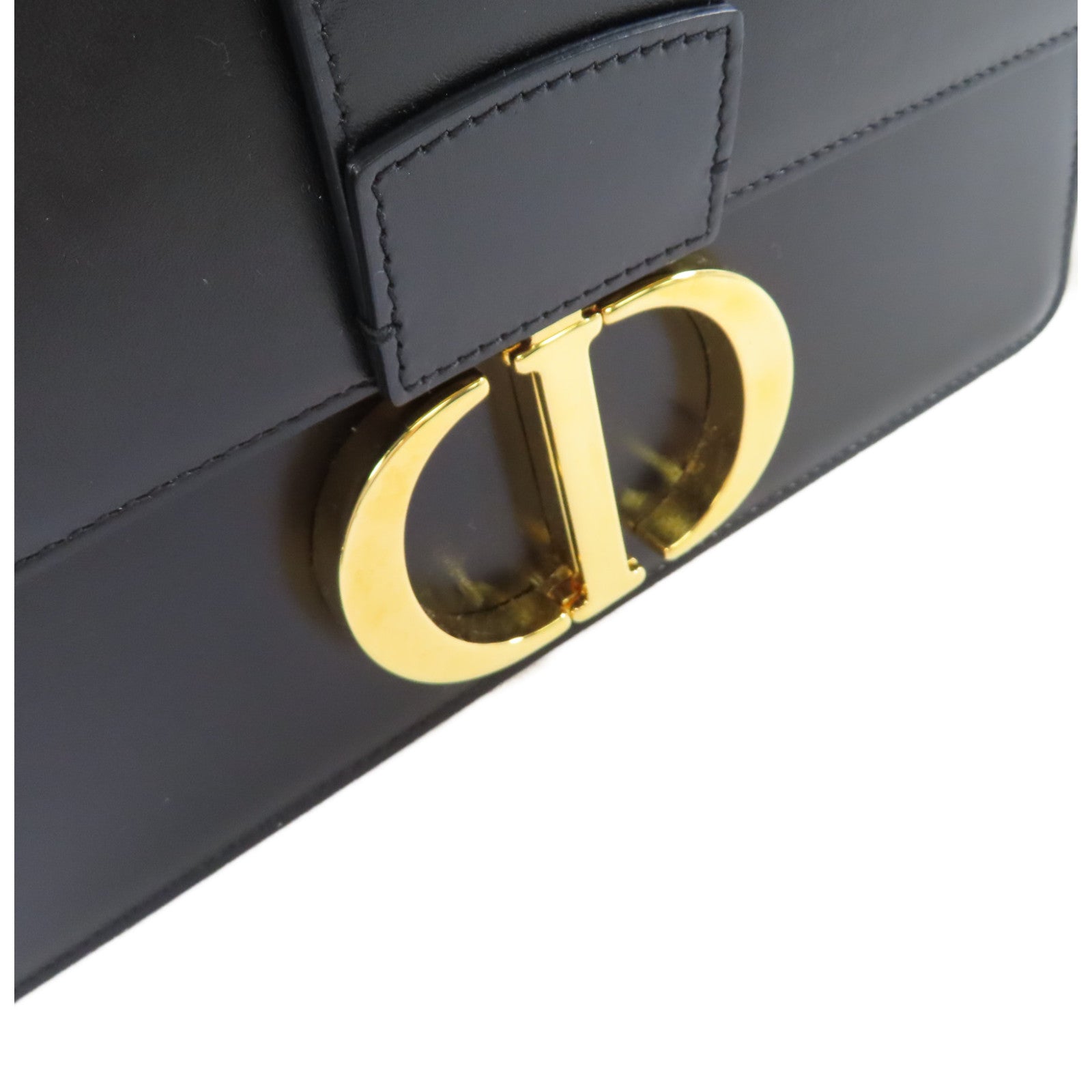 Dior 【激減優惠】牛皮皮革30 Montaigne Shoulder Bag金扣肩背袋黑色