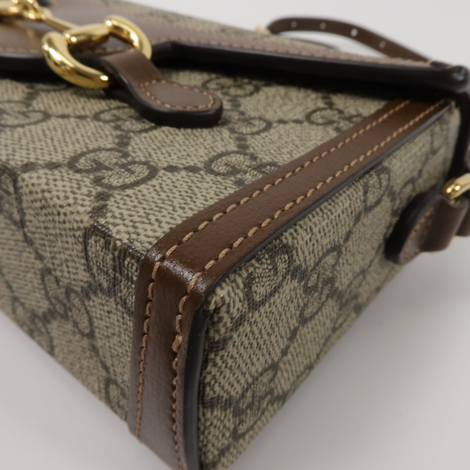 GUCCI 塗層帆布Horsebit 1955 Mini肩背袋