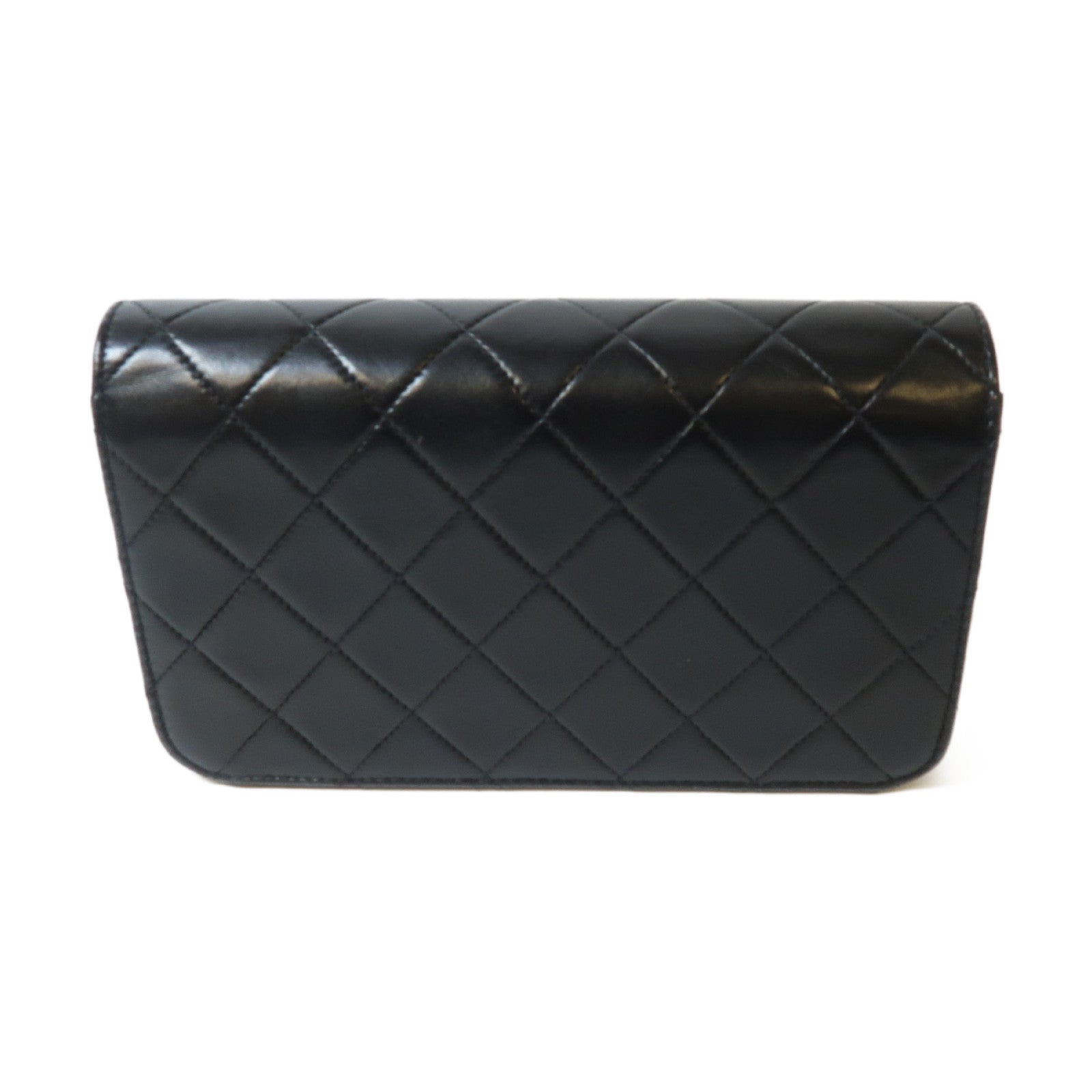 CHANEL **【激減優惠】菱格羊皮皮革Chain Shoulder金扣鏈帶肩背袋黑色