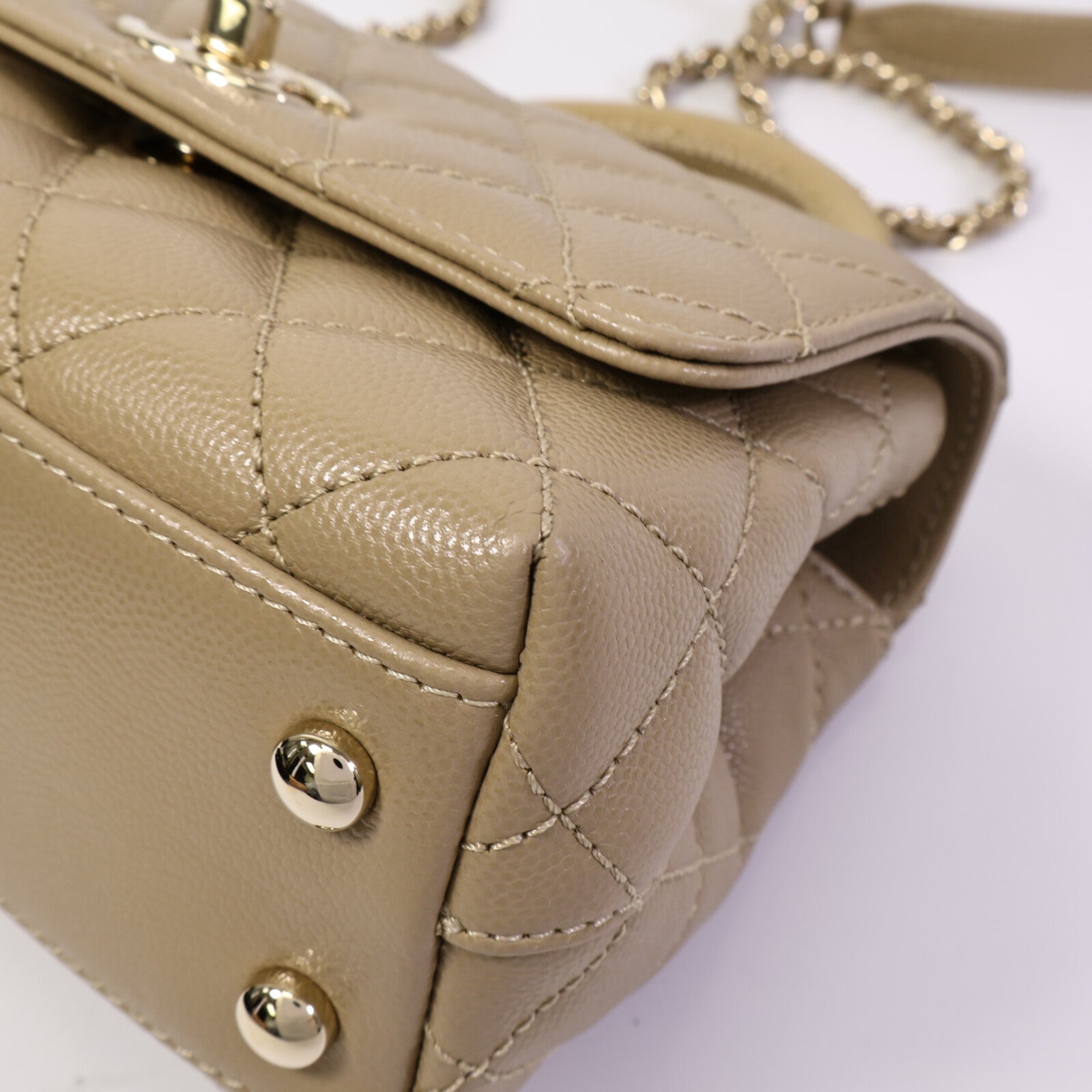 CHANEL 牛皮皮革Coco Handle Mini手挽肩背兩用袋