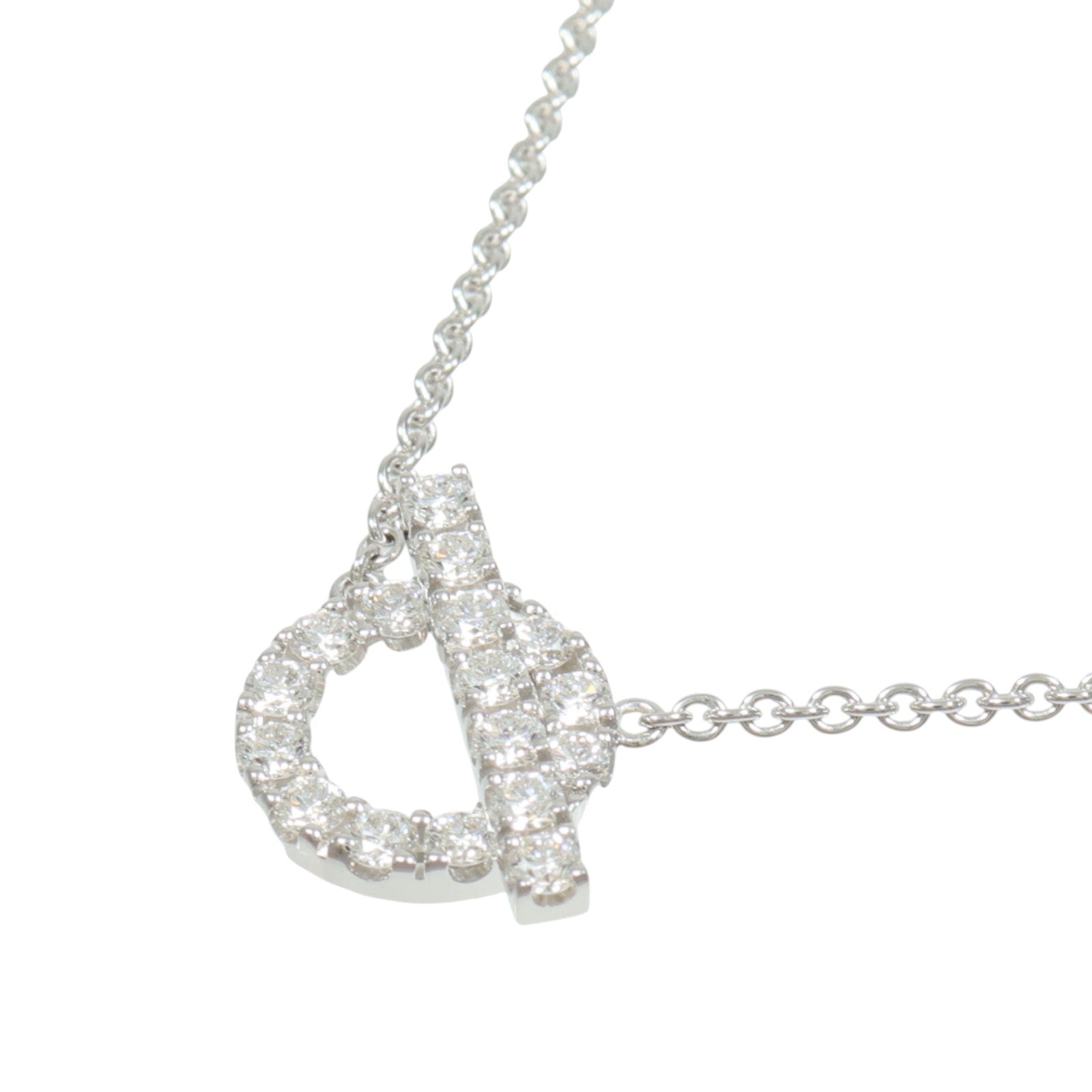 HERMES 18K白金Finesse Pendant鑽石項鍊