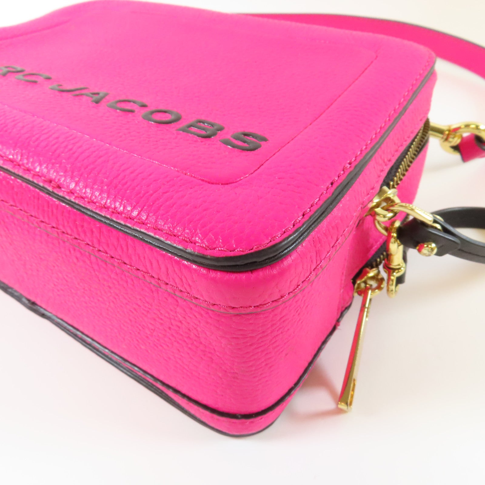 MARC JACOBS 牛皮皮革2 Way Shoulder金扣手挽肩背兩用袋粉紅色
