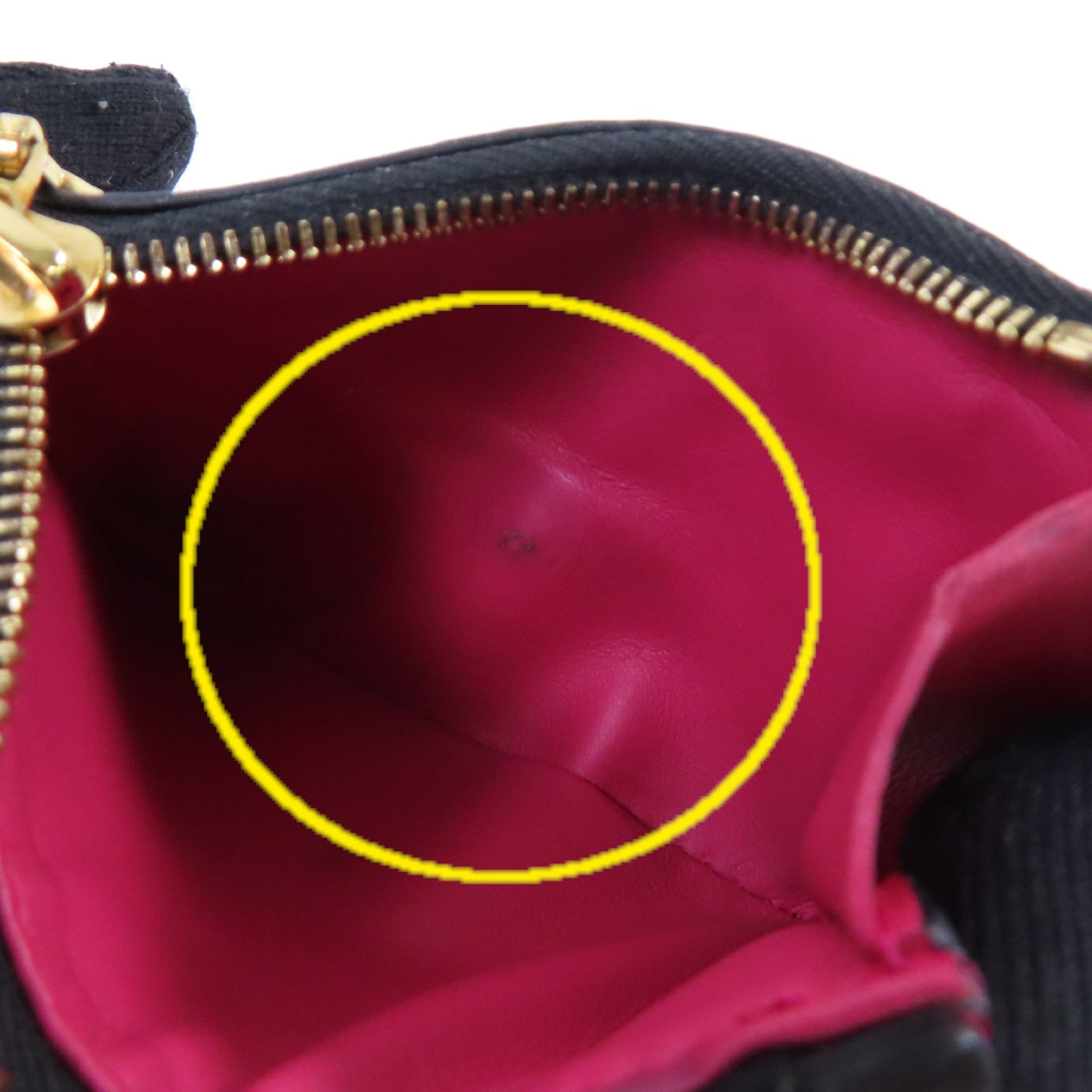 LOUIS VUITTON Taurillon皮革Capucines XS Wallet金扣短錢包黑色/粉紅色