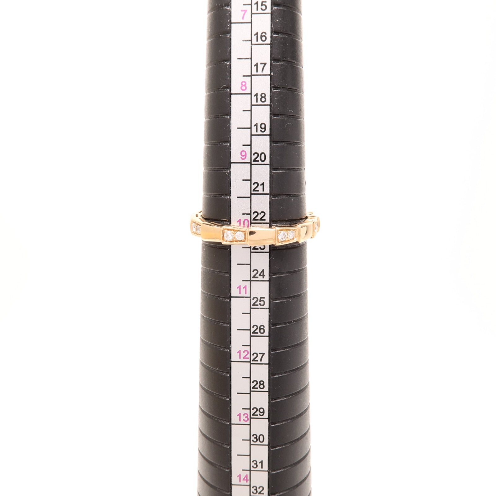 BVLGARI 18K玫瑰金Diamond Serpenti Viper Ring鑽石戒指Bvlgari#62/US#10