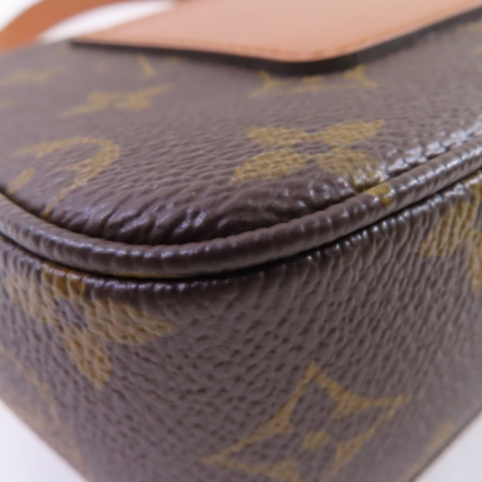 LOUIS VUITTON Monogram Marcear Shoulder Bag金扣鏈帶肩背袋啡色