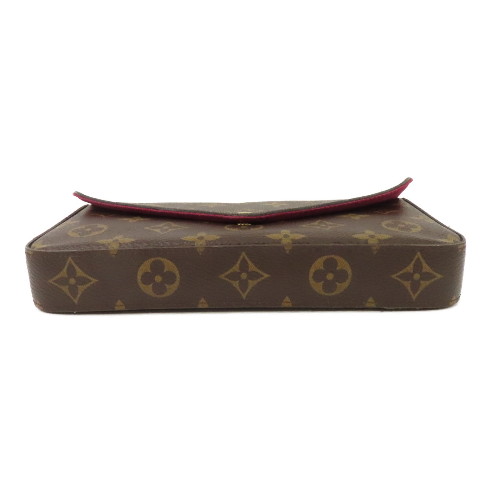 LOUIS VUITTON Monogram Felicie Pochette金扣鏈帶肩背袋棕色