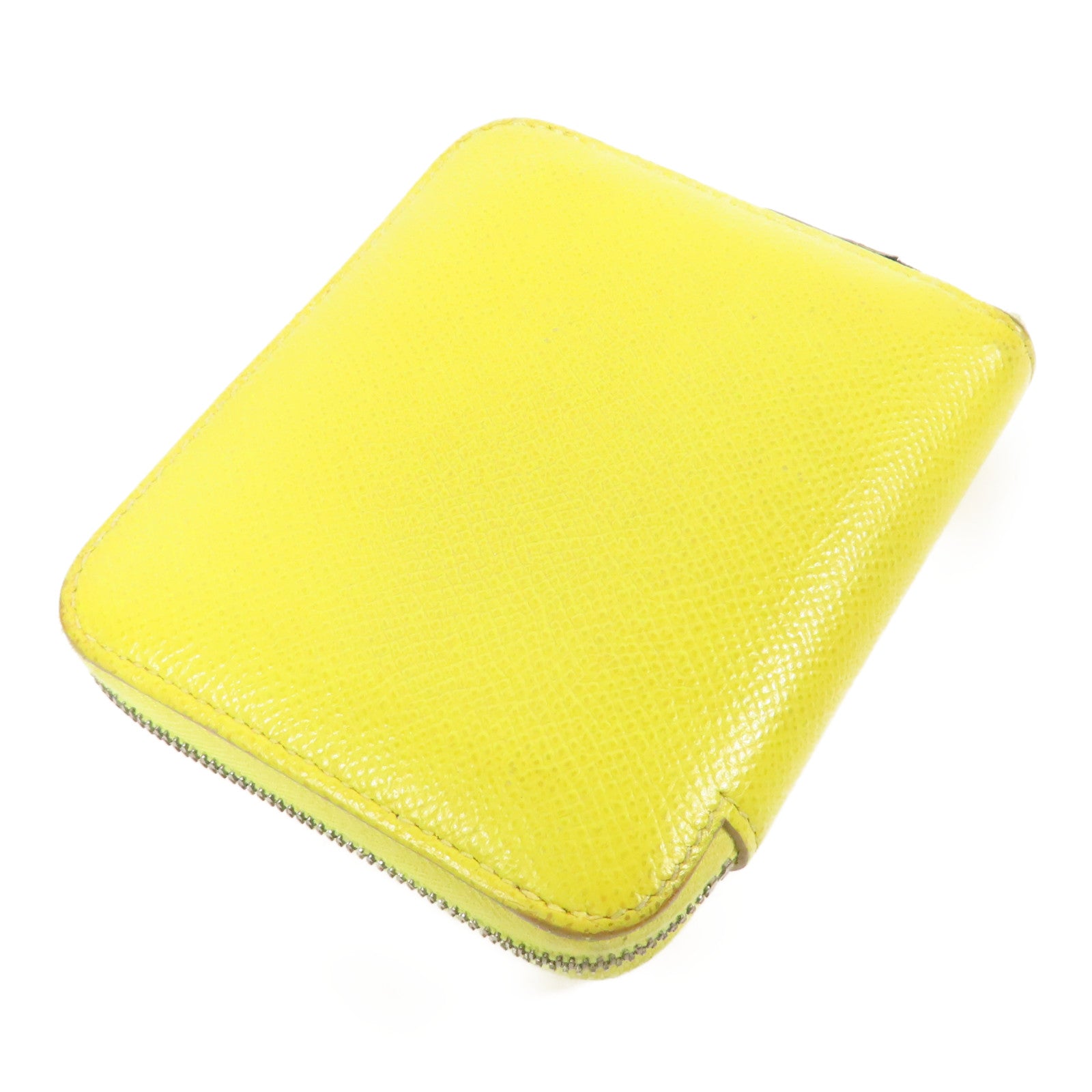 HERMES Epsom皮革Azap Wallet銀扣錢包Jaune de Naples及那不勒斯黃