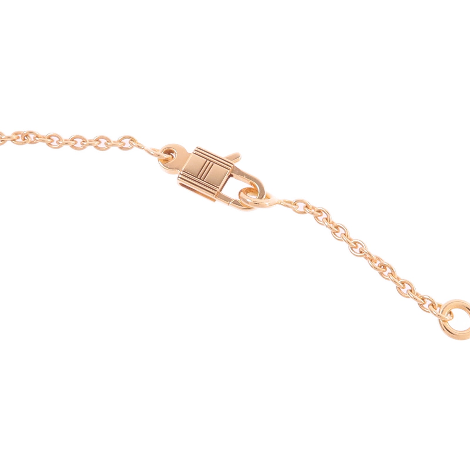 HERMES 18K玫瑰金Amulettes Constance鑽石項鍊