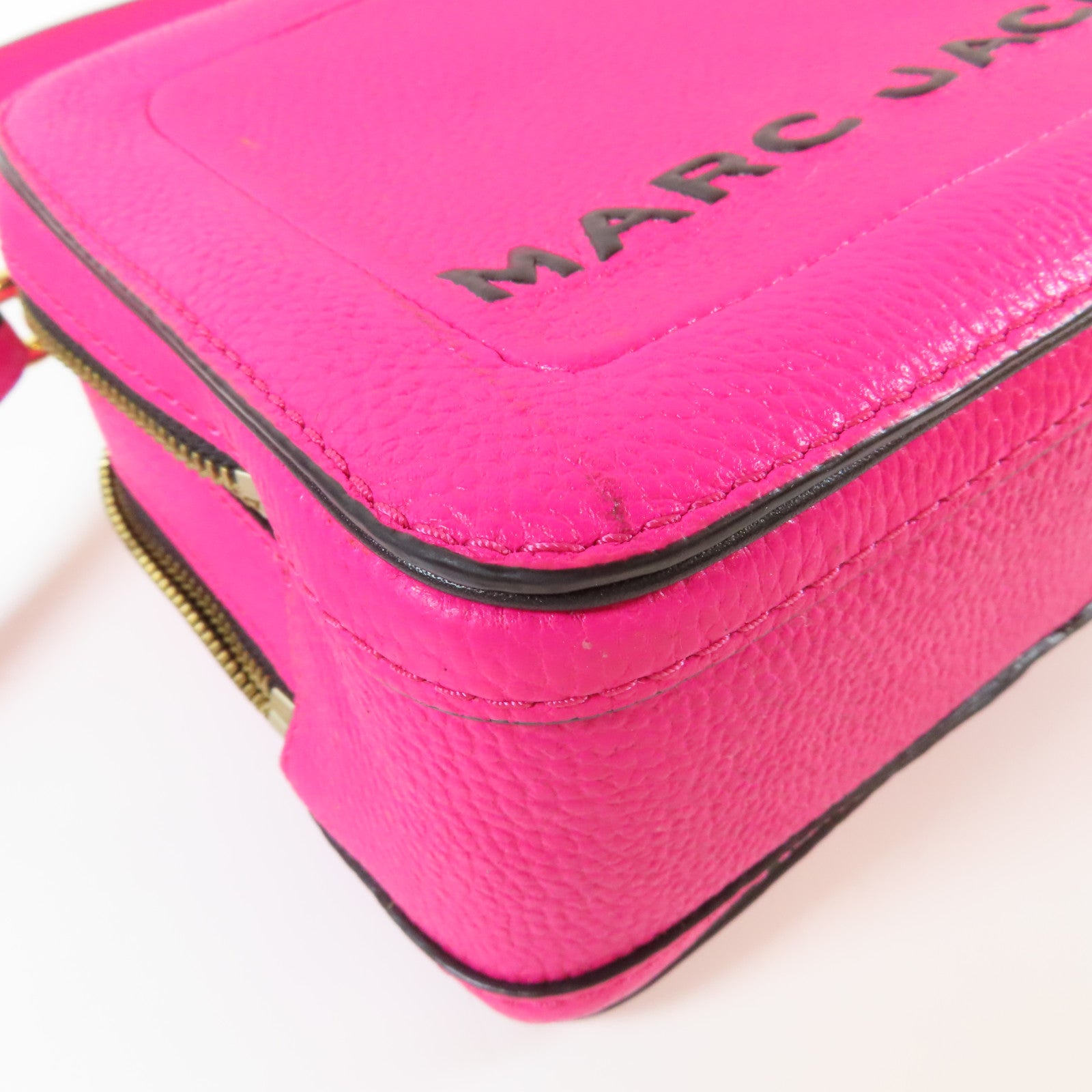 MARC JACOBS 牛皮皮革2 Way Shoulder金扣手挽肩背兩用袋粉紅色