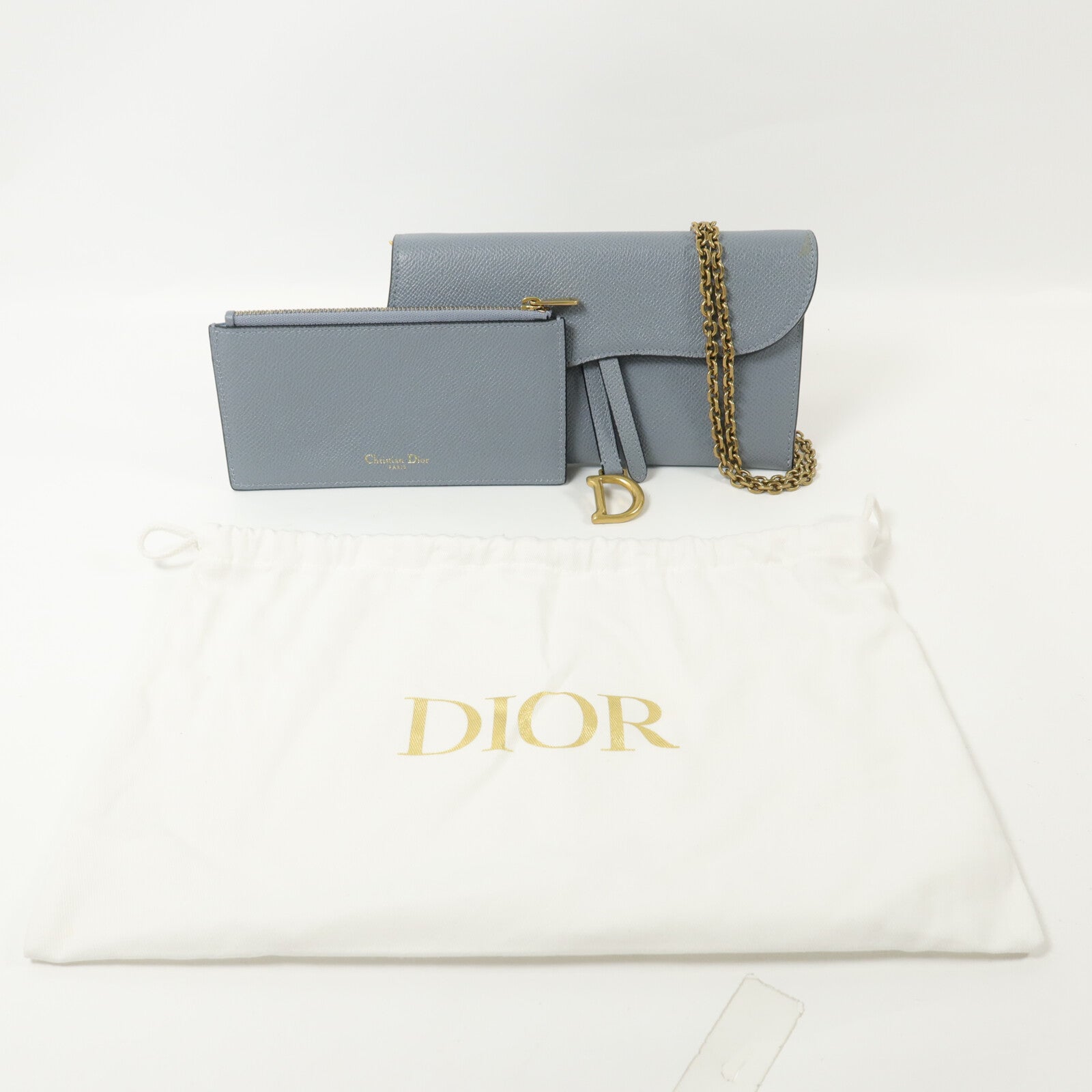 Dior 牛皮皮革Saddlie Wallet On Chain鏈帶肩背袋