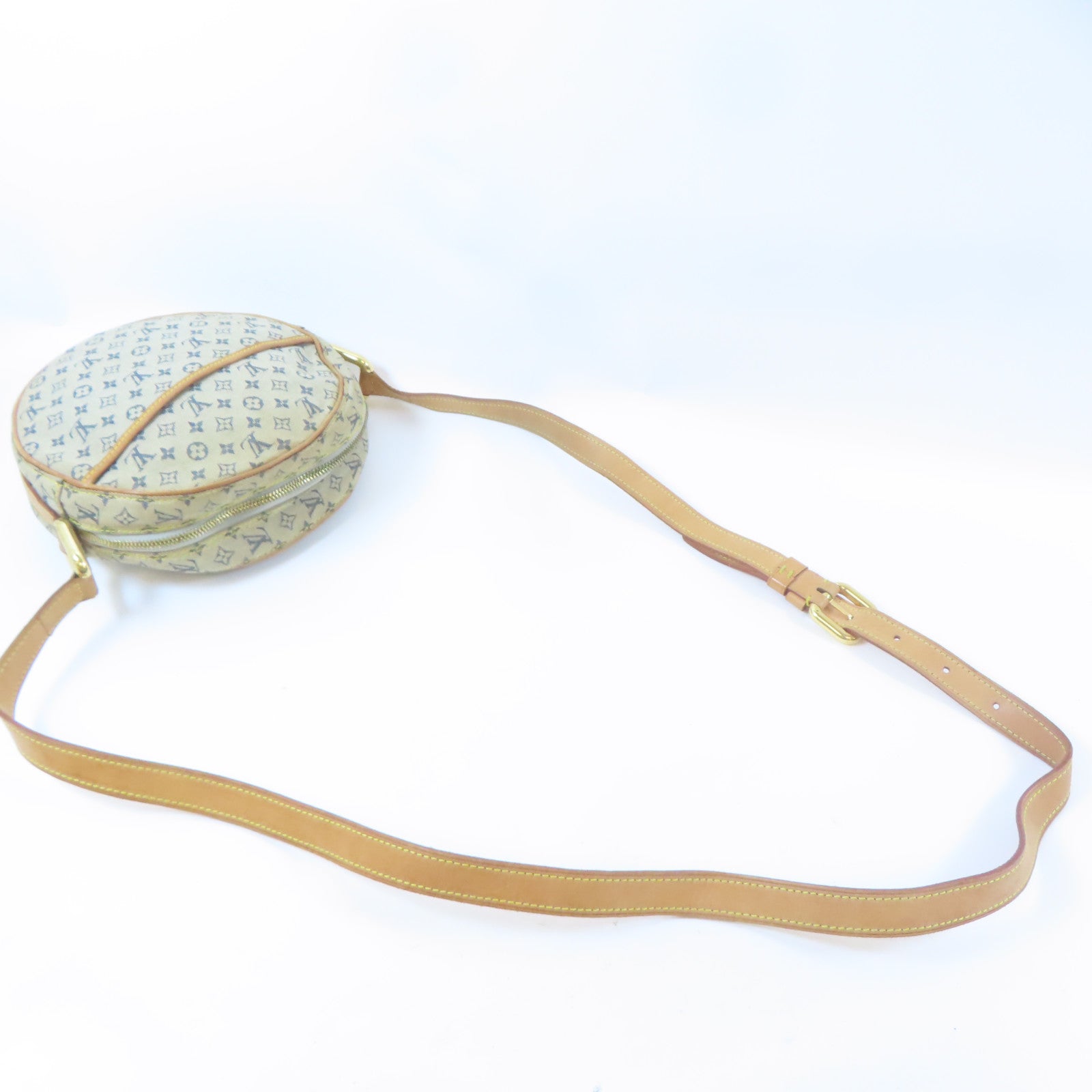 LOUIS VUITTON Monogram Mini Jeanne GM金扣肩背袋淺褐色
