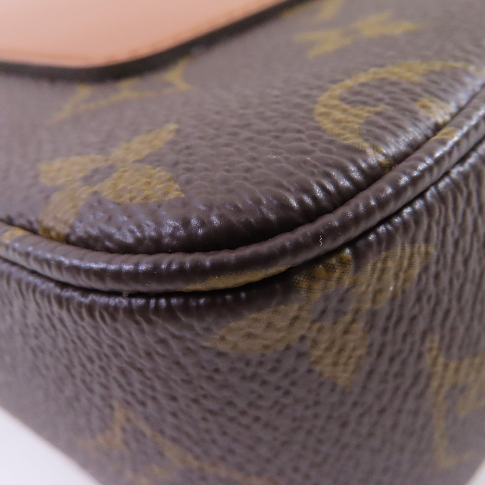LOUIS VUITTON Monogram Marcear Shoulder Bag金扣鏈帶肩背袋啡色